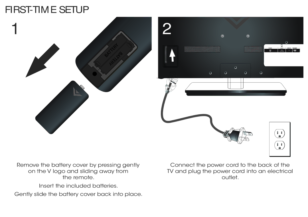 Vizio E320i-A2 manual FIRST-TIME Setup 