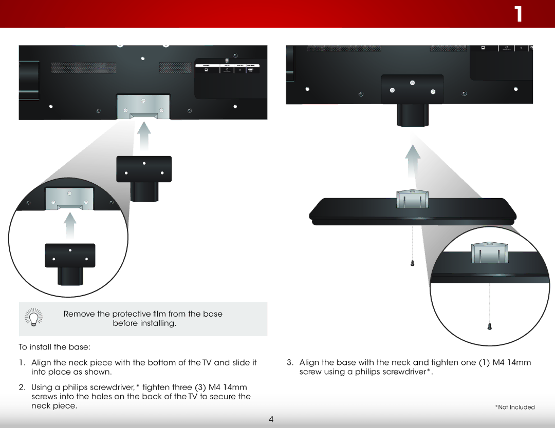 Vizio E320i-A2 user manual Not Included 