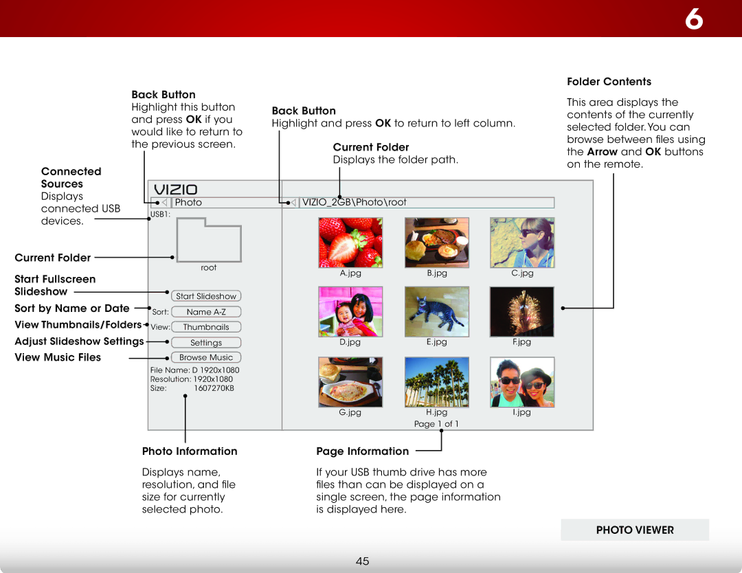 Vizio E320i-A2 user manual Photo Viewer 