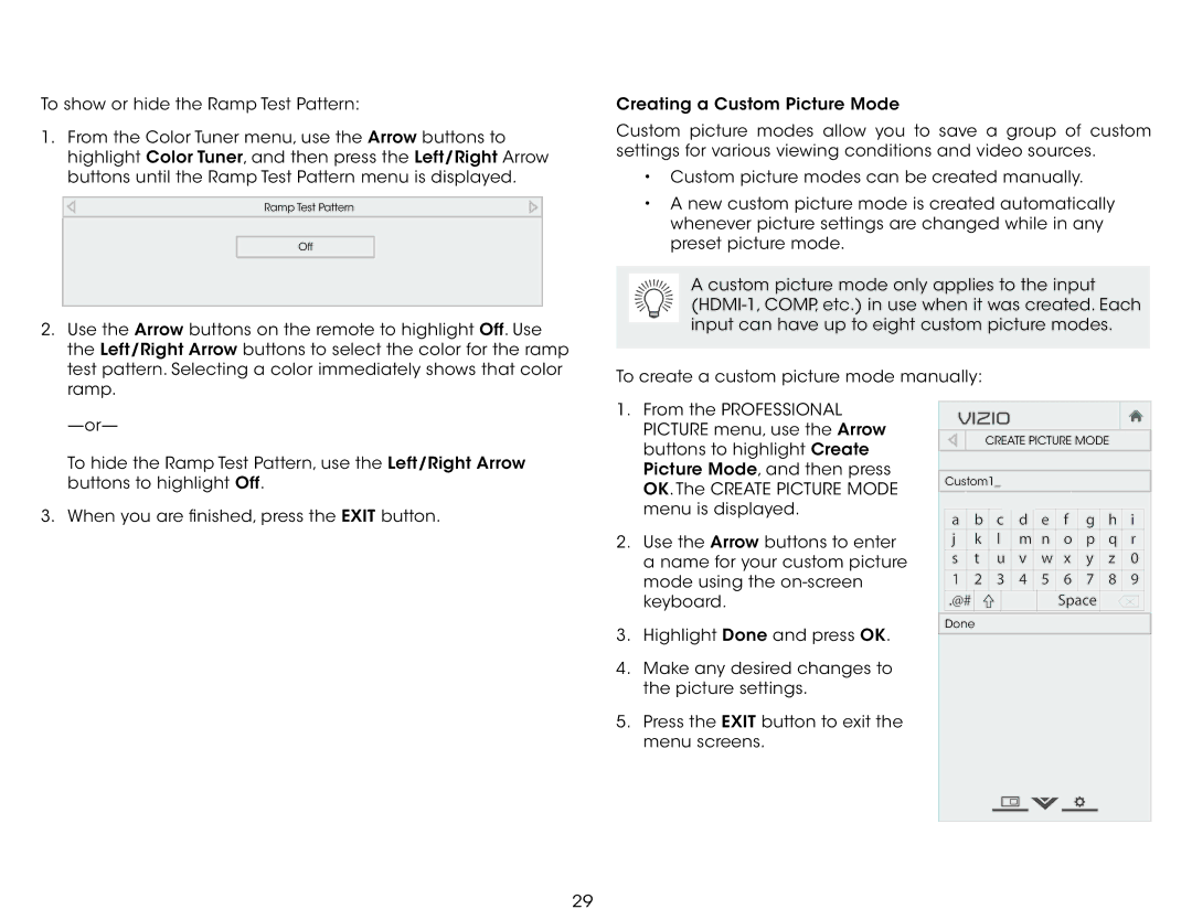 Vizio E320i-B1 user manual Use the Arrow buttons on the remote to highlight Off. Use 