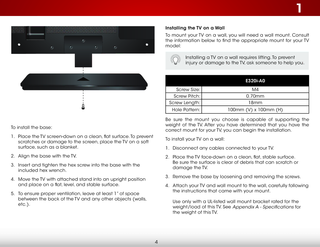 Vizio E320IA0, E320I-A0 user manual E320i-A0 