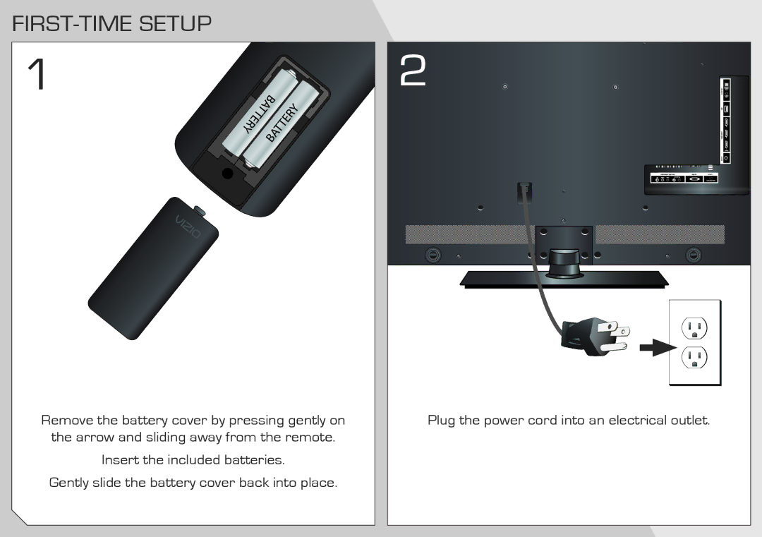 Vizio E321VT manual FIRST-TIME Setup 