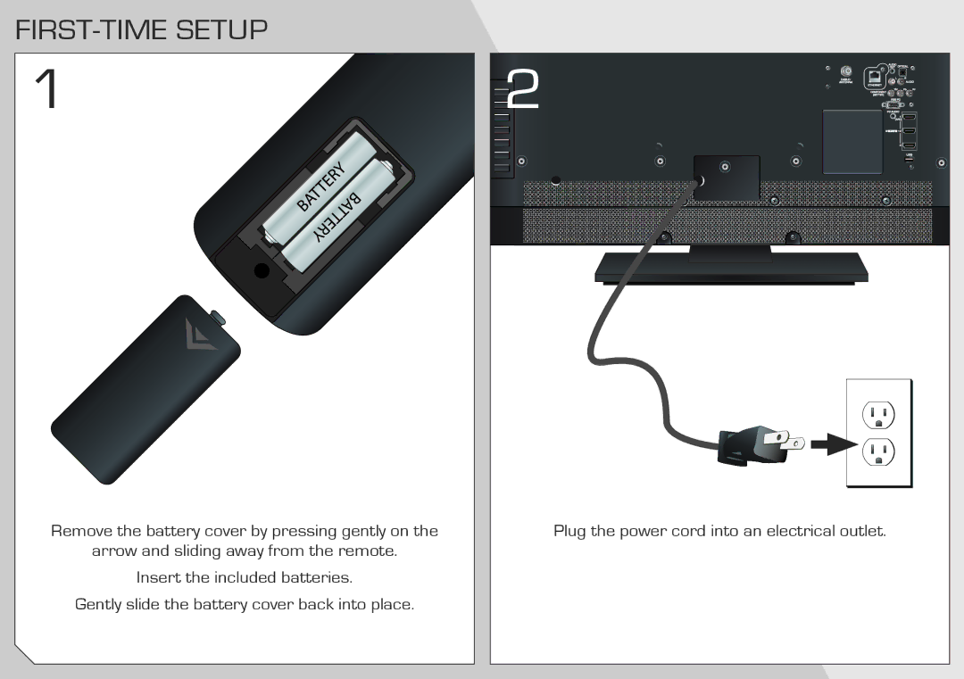 Vizio E322AR quick start FIRST-TIME Setup 