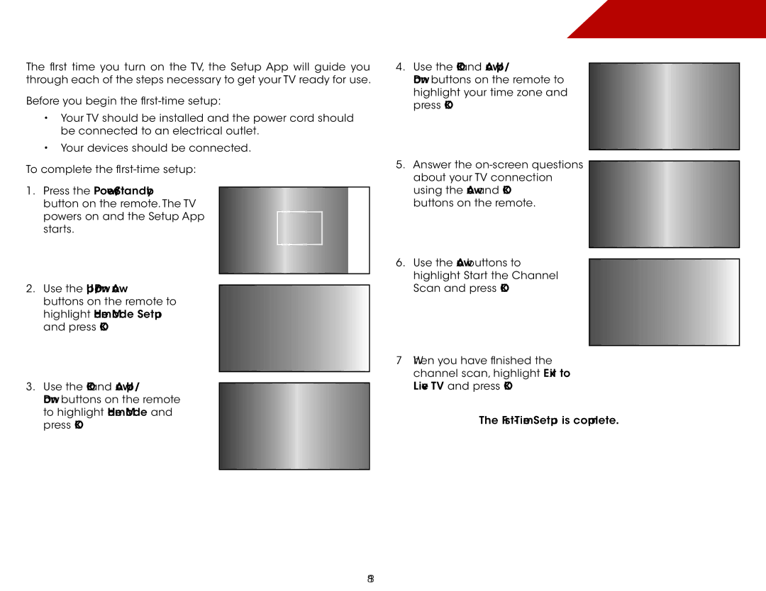 Vizio E321VL, E371VL warranty Completing the First-Time Setup 