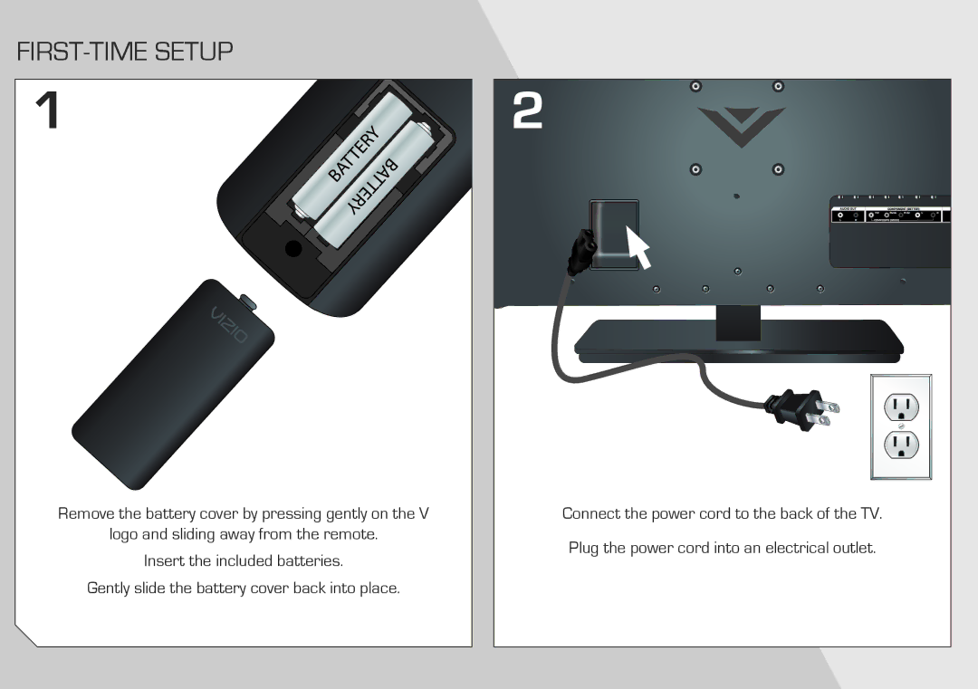 Vizio E390-A1 quick start FIRST-TIME Setup 