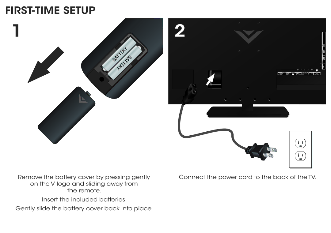 Vizio E390I-A1 quick start FIRST-TIME Setup 