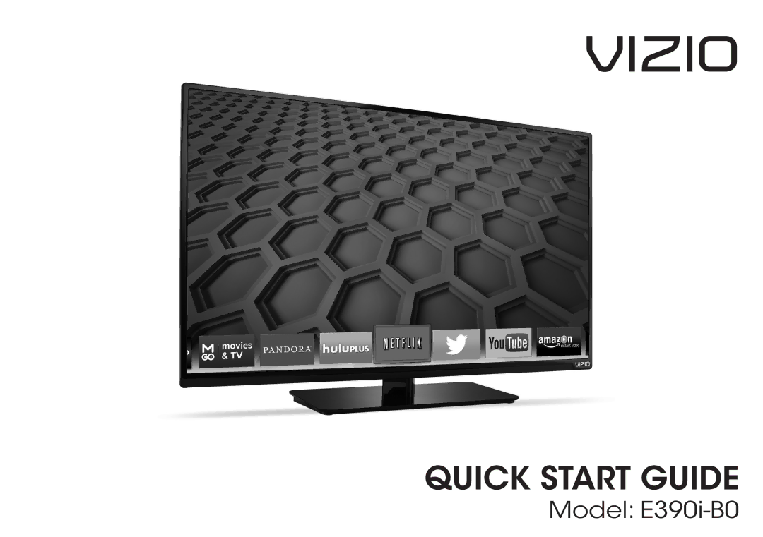 Vizio manual Vizio, Model E390i-B0 