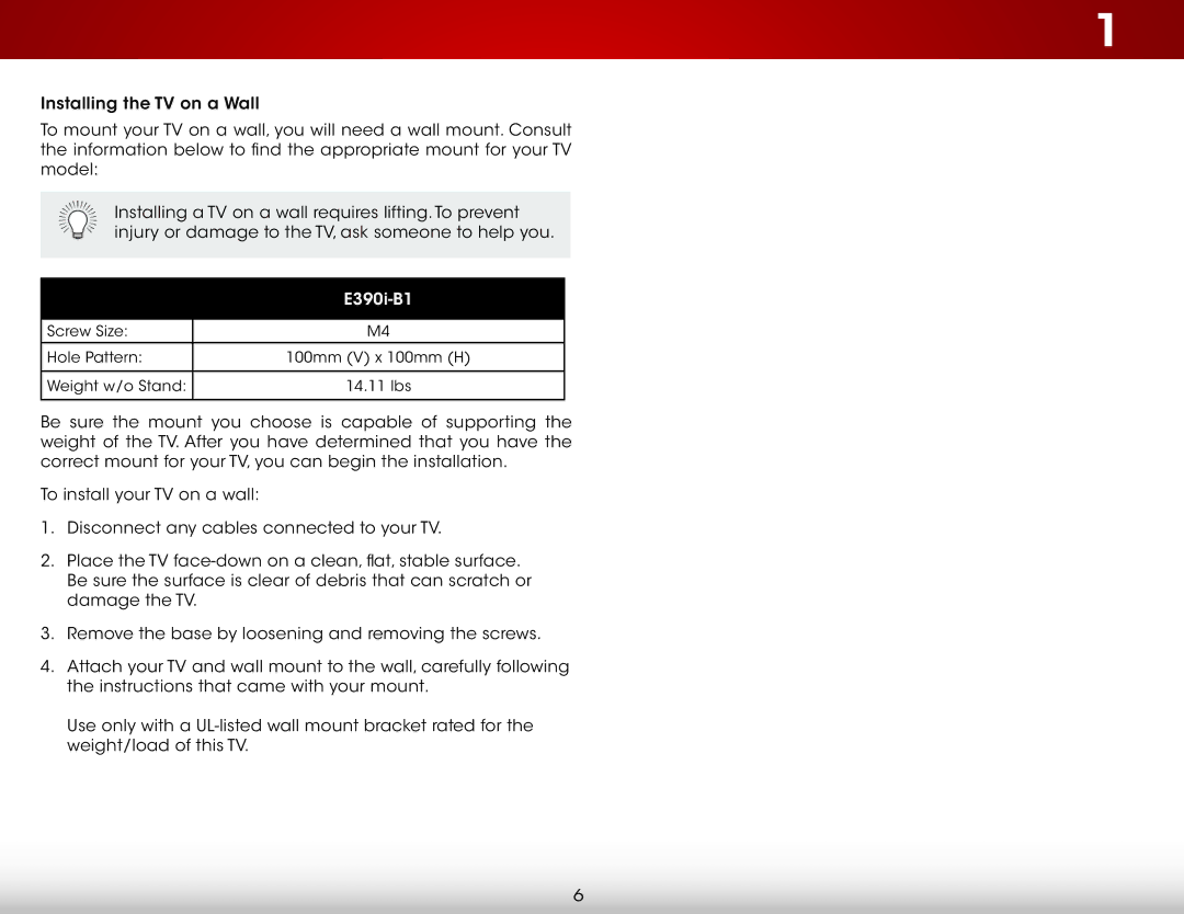 Vizio E390i-B1 user manual 