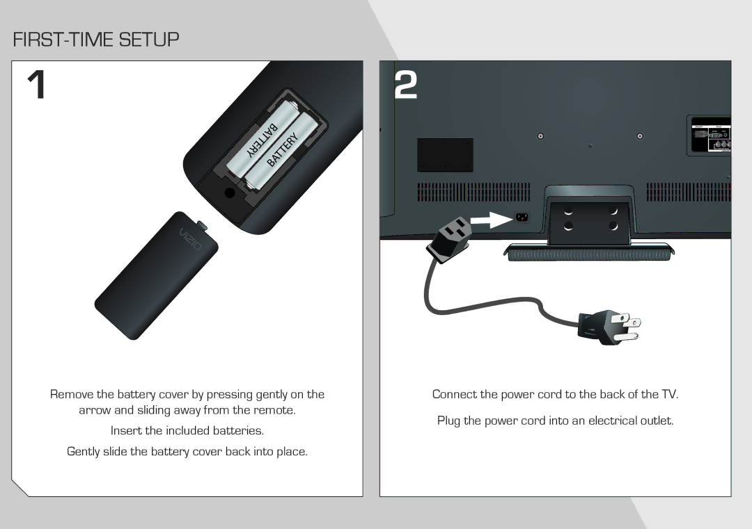 Vizio E390VL quick start FIRST-TIME Setup 