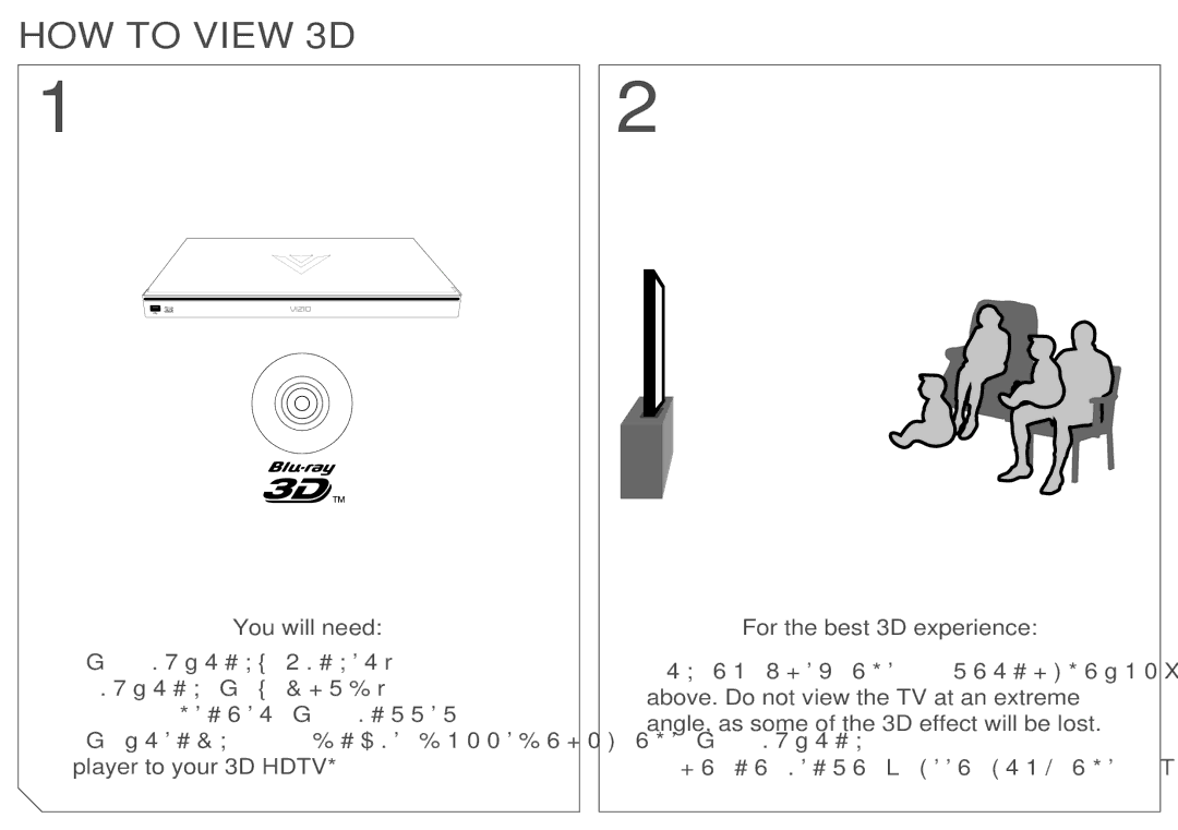 Vizio E3D420VX, E3D470VX manual HOW to View 3D 