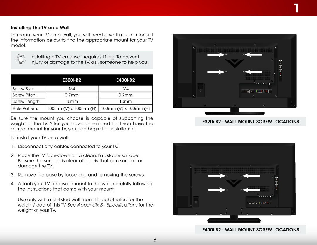 Vizio user manual E320i-B2 E400i-B2 