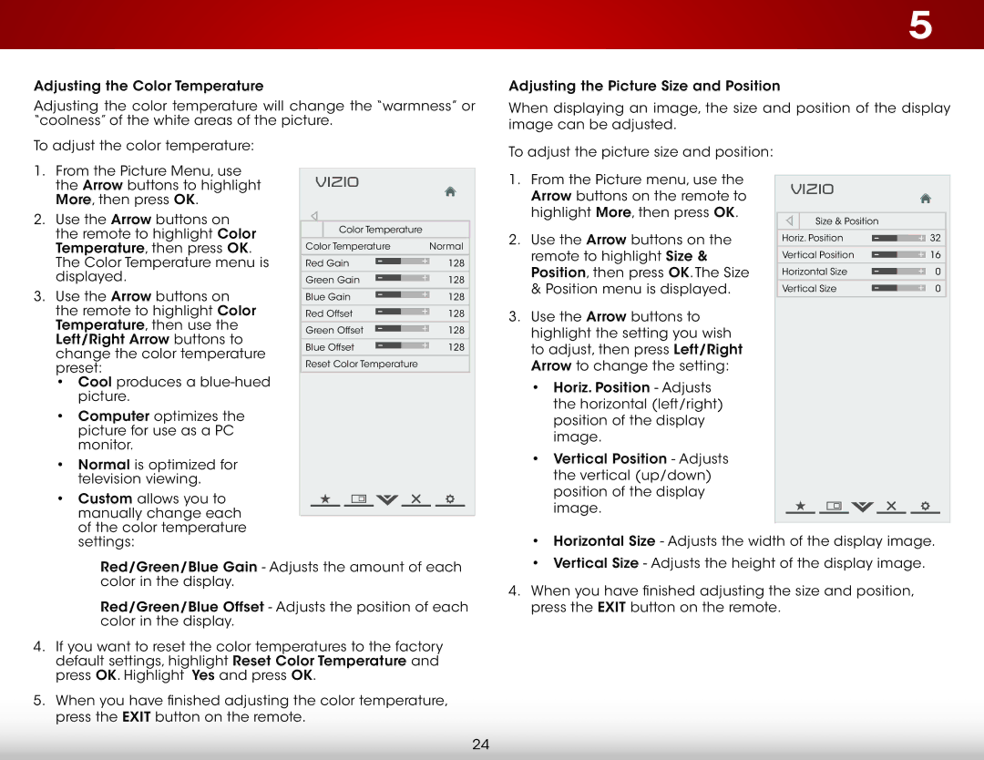 Vizio E401IA2 user manual Settings 