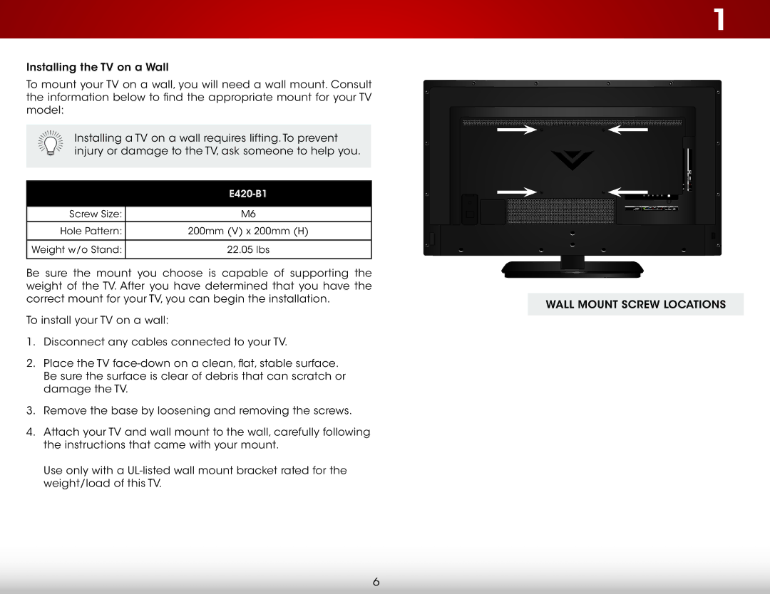 Vizio E420-B1 user manual 