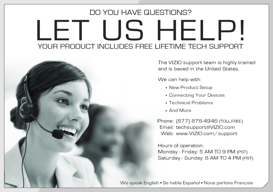 Vizio E420d-A0 quick start LET US Help 