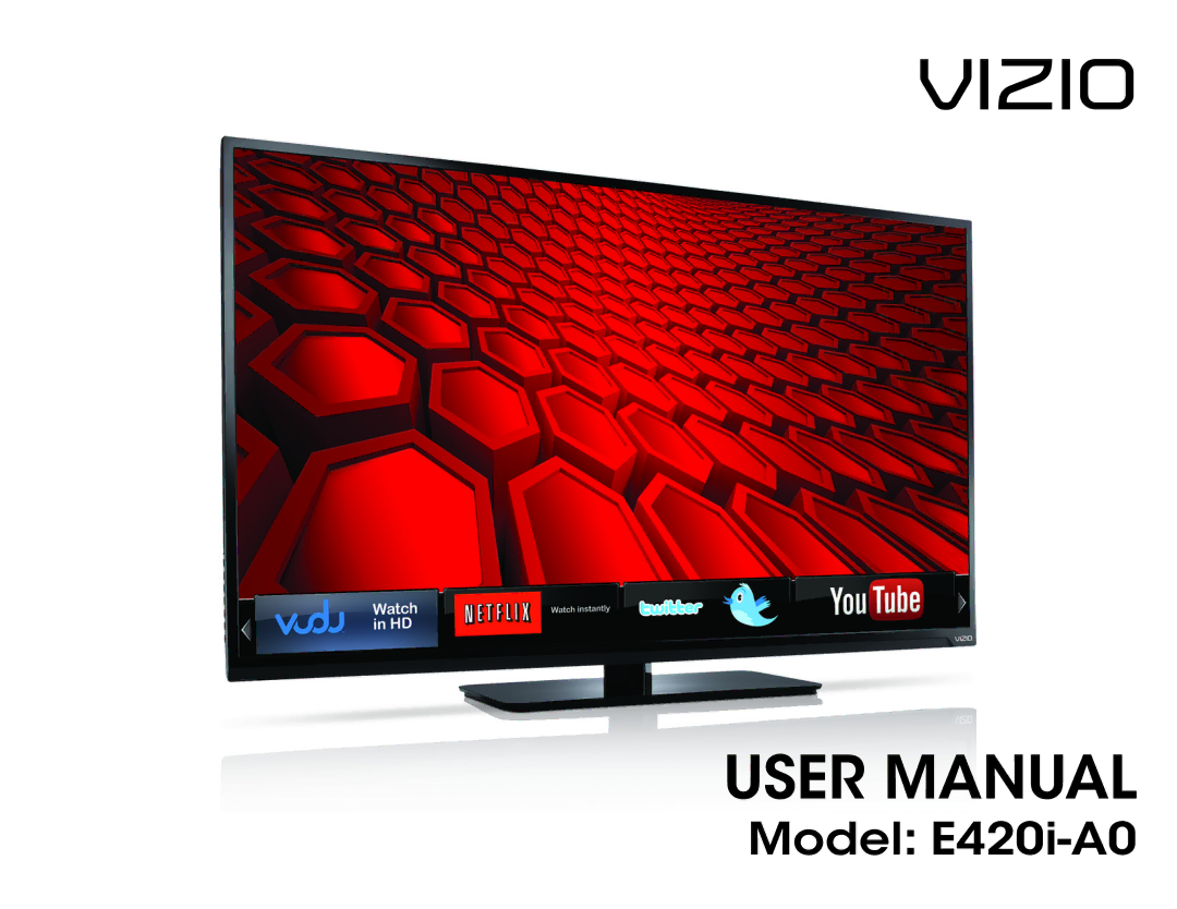 Vizio E420IA0, E420I-A0 user manual Vizio 