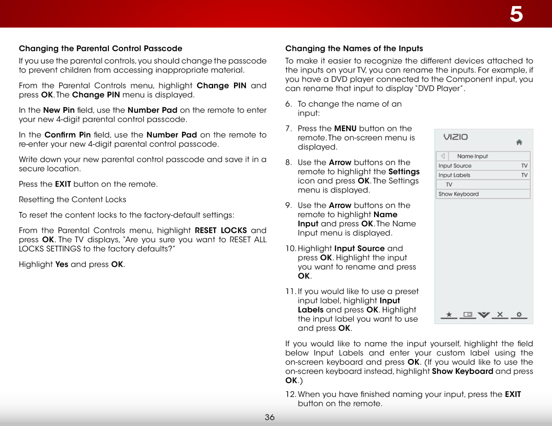 Vizio E420I-A1, E390I-A1, E390IA1 user manual Name Input Input Source Input Labels Show Keyboard 