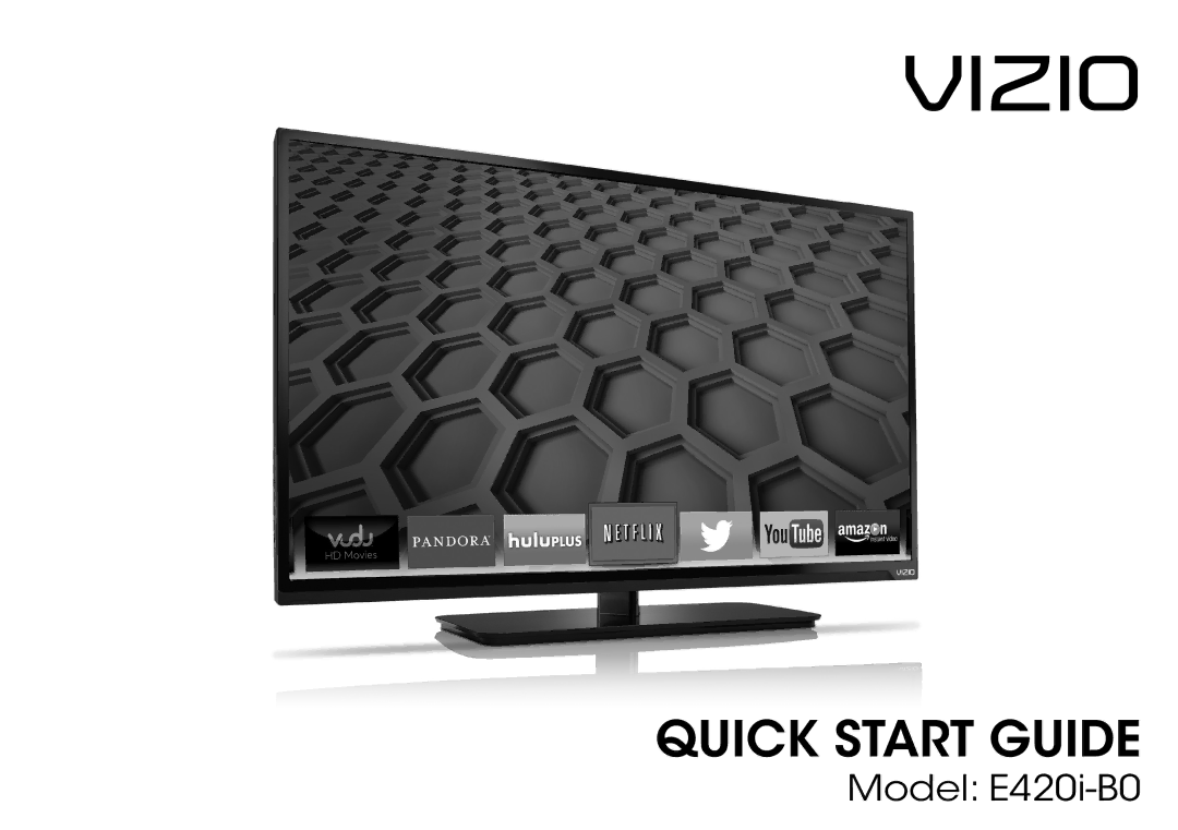 Vizio E420I-B0 manual Vizio 