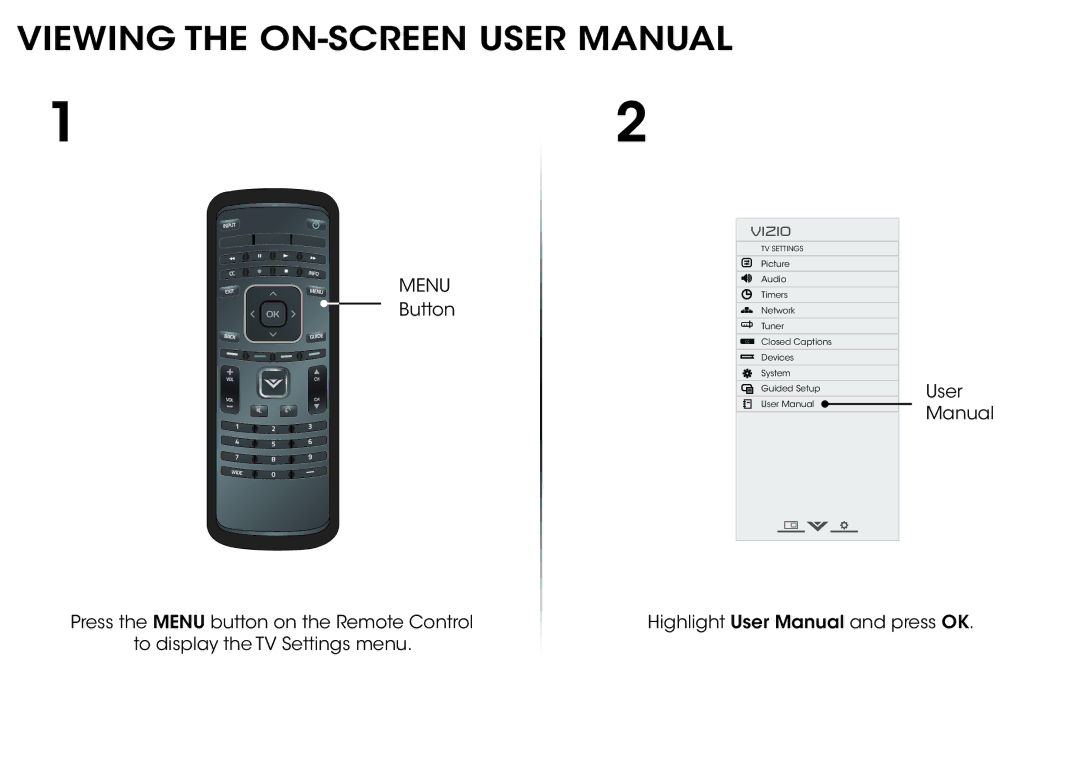 Vizio E420I-B0 manual Menu 