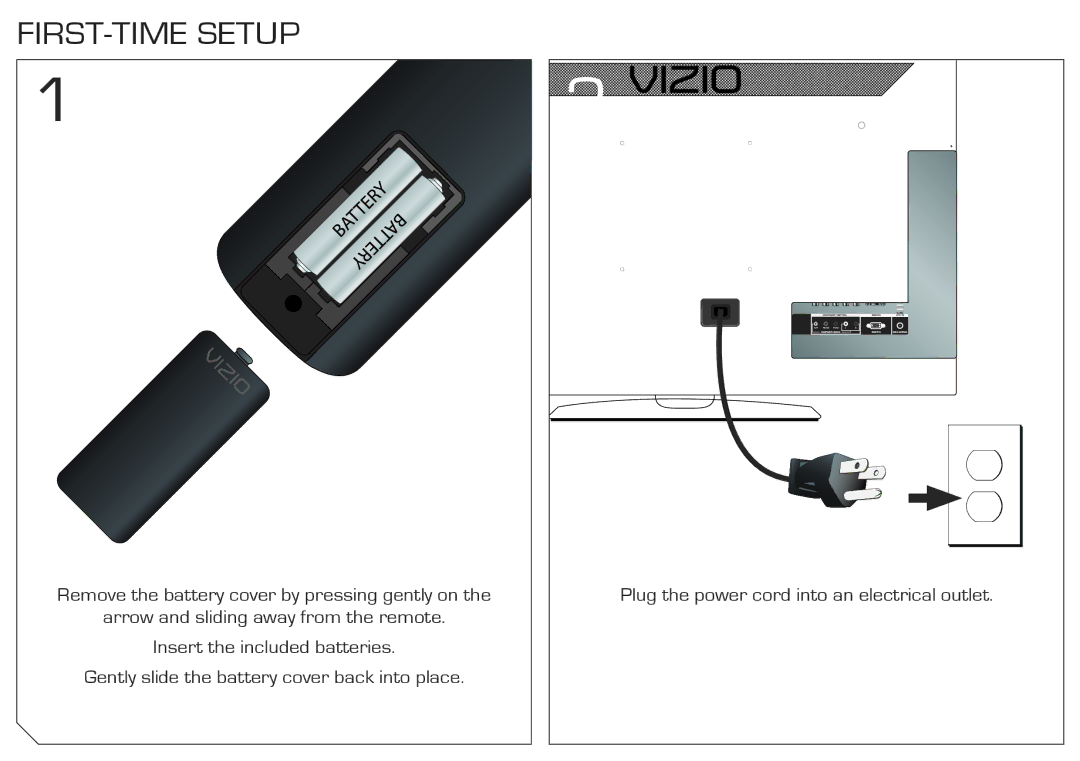 Vizio E420VA, E320VA manual FIRST-TIME Setup 