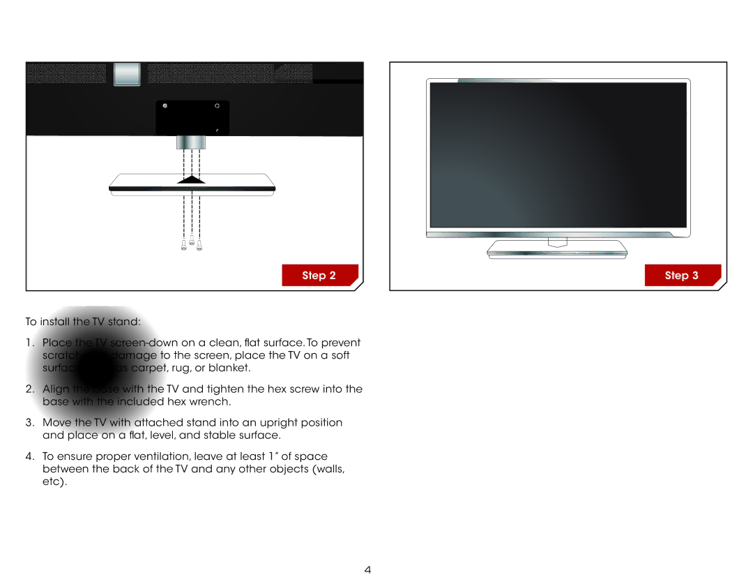 Vizio E470A0, E470-A0 manual Step 