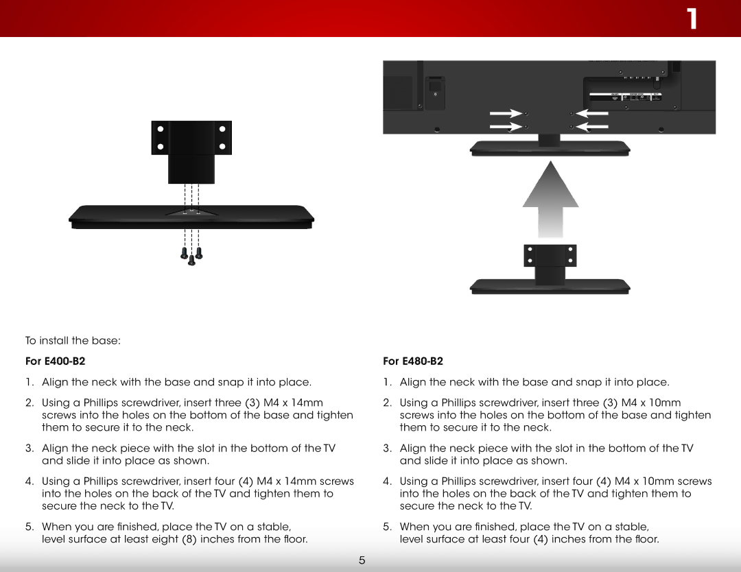 Vizio E400-B2, E480-B2 user manual 