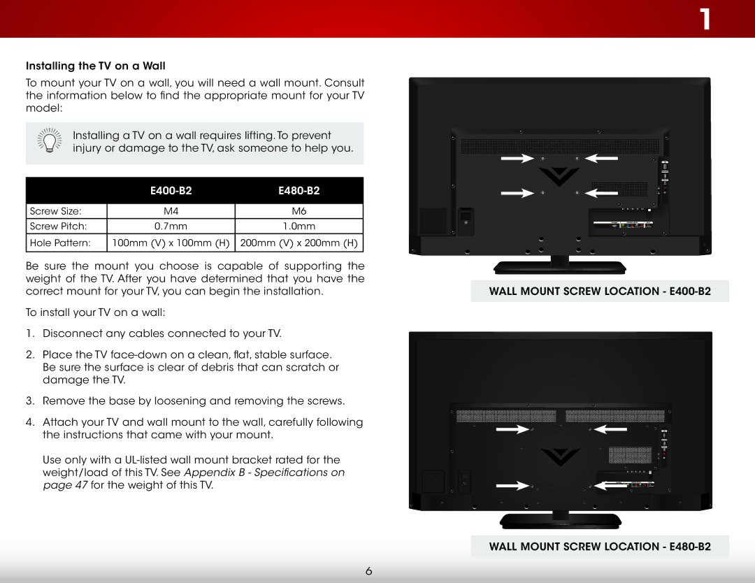 Vizio user manual E400-B2 E480-B2 