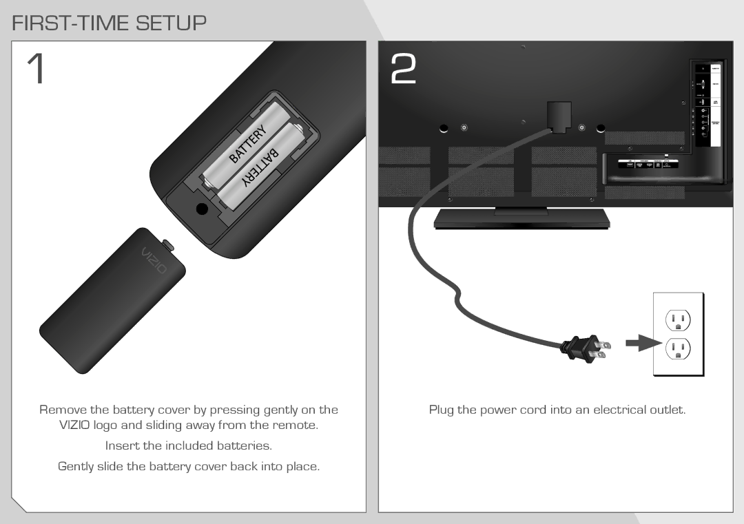 Vizio E500AR quick start FIRST-TIME Setup 