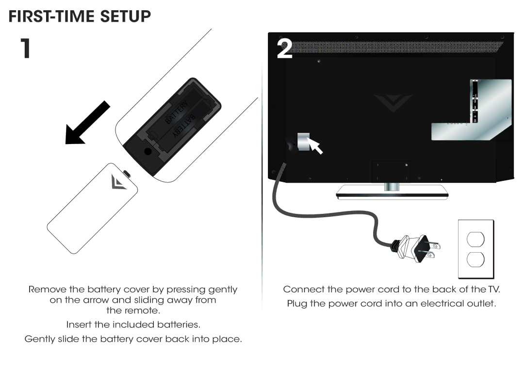 Vizio E500d-A0 manual FIRST-TIME Setup 