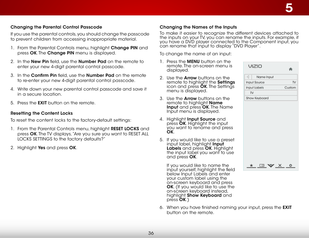 Vizio E500DA0 user manual Name Input Input Source Input Labels Custom Show Keyboard 