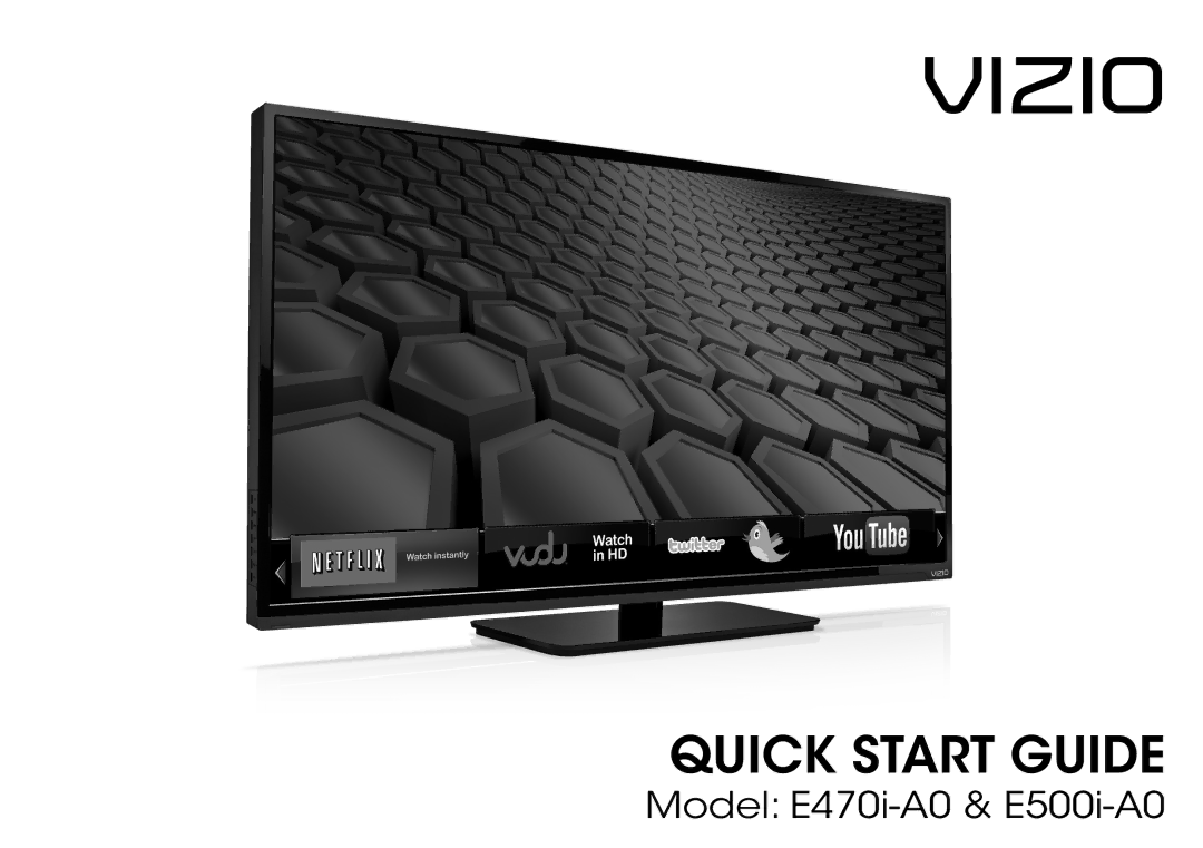 Vizio E470i-A0, E500i-A0 manual Vizio 