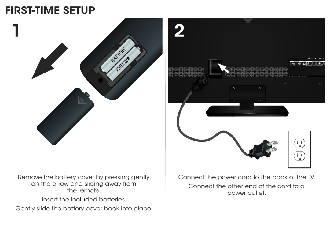 Vizio E500i-A0, E470i-A0 manual FIRST-TIME Setup 