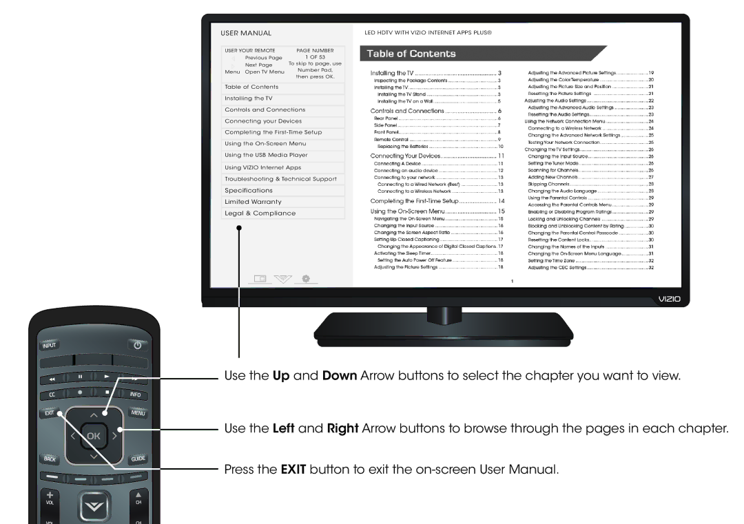 Vizio E500i-B1 manual LED Hdtv with Vizio Internet Apps Plus 