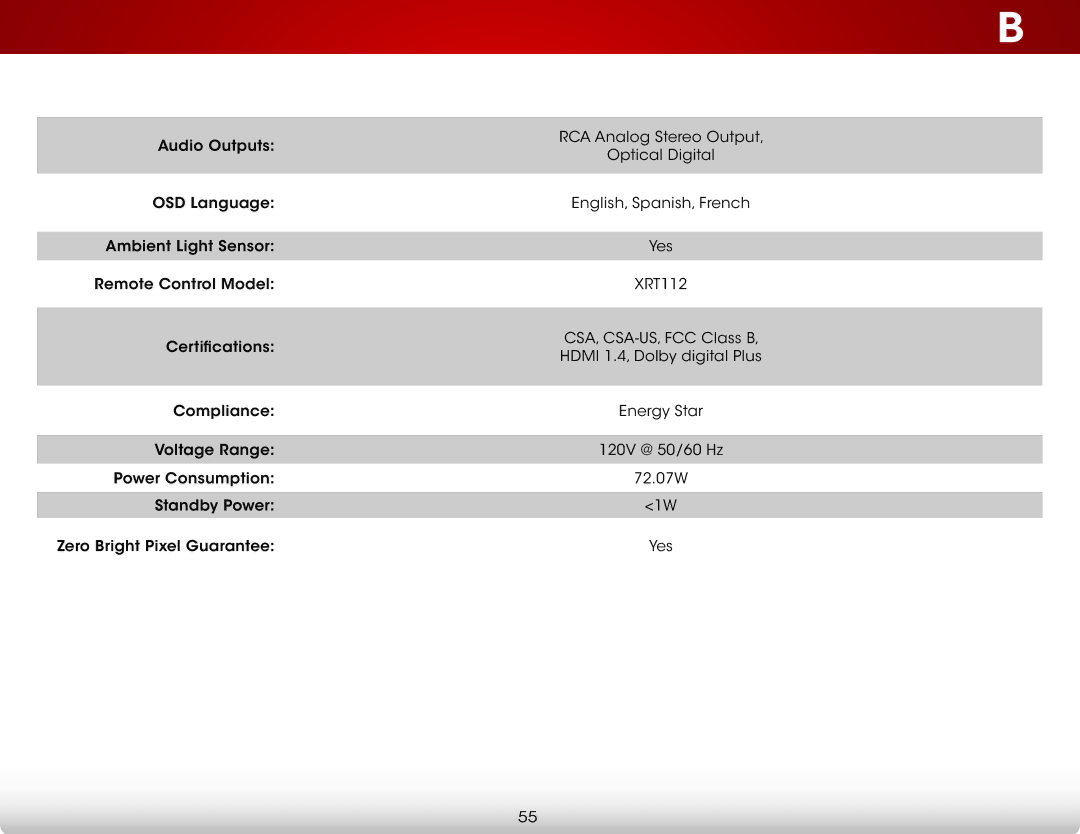 Vizio E551d-A0 user manual 