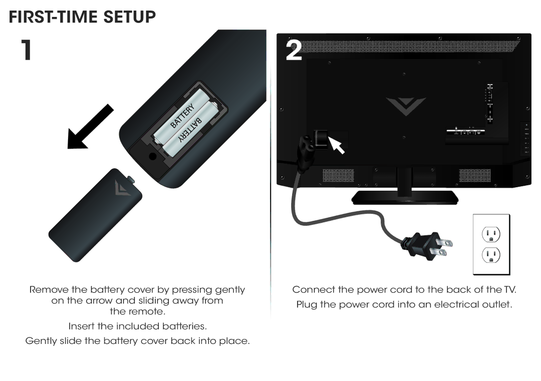 Vizio E551i-A2 quick start FIRST-TIME Setup 