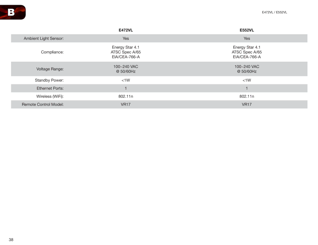 Vizio E552VL user manual E472VL 