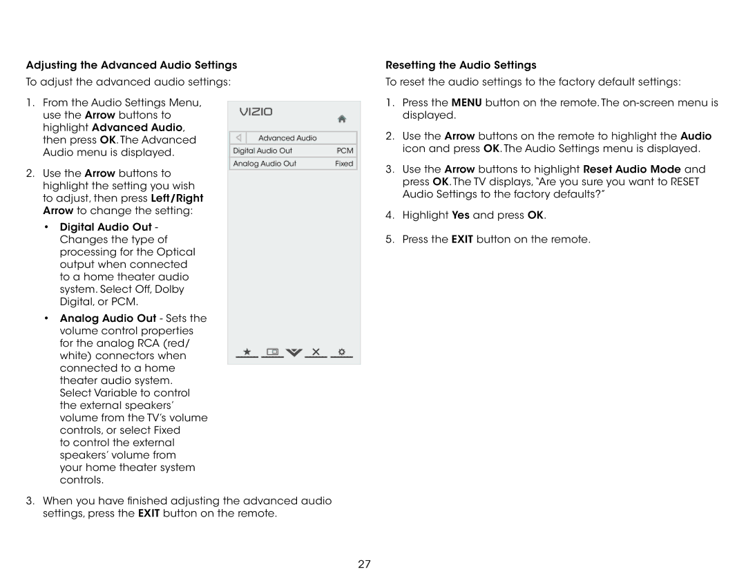 Vizio E601i-A3E user manual Pcm 