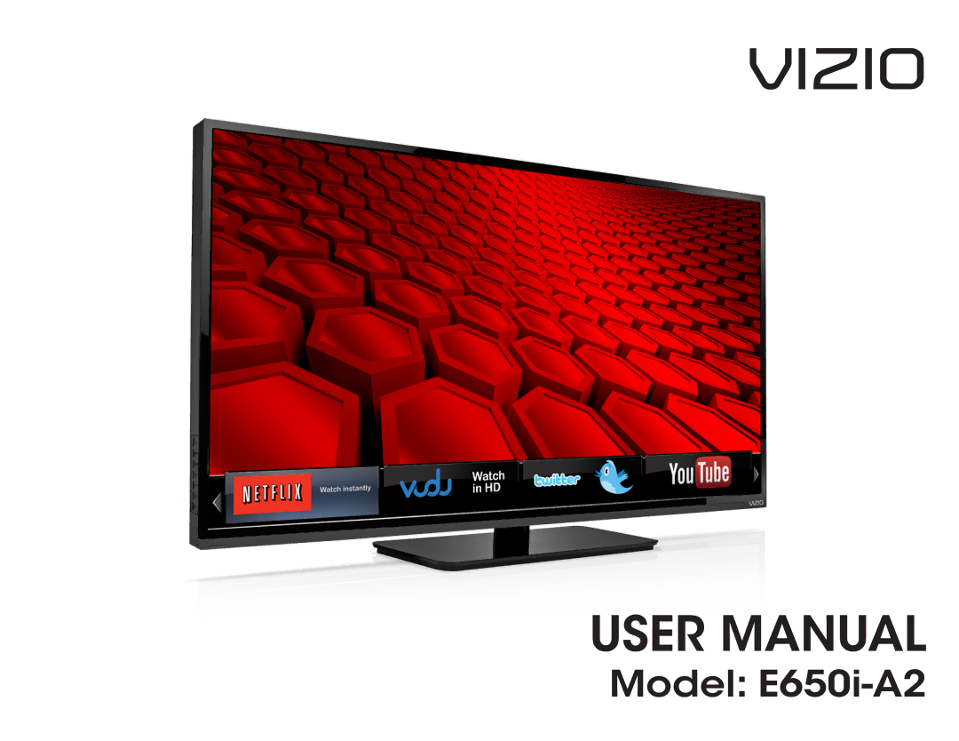 Vizio E650I-A2, E650IA2 user manual Vizio 