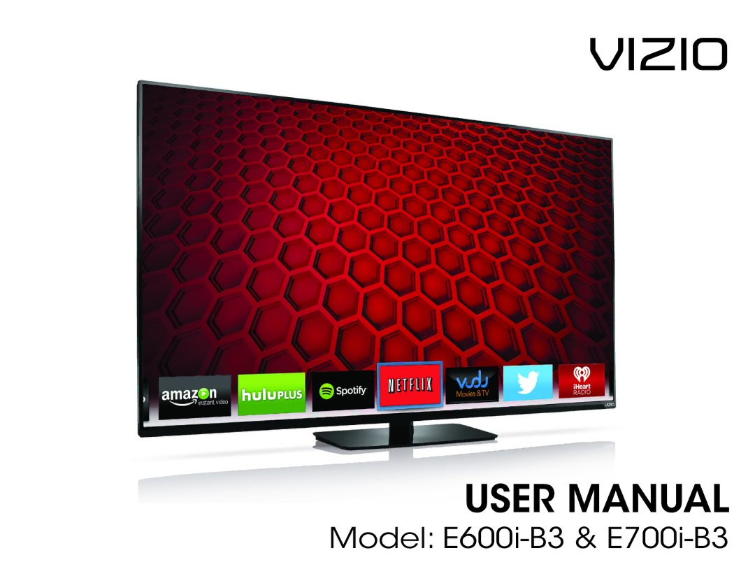 Vizio E600i-B3, E700i-B3 user manual Vizio 