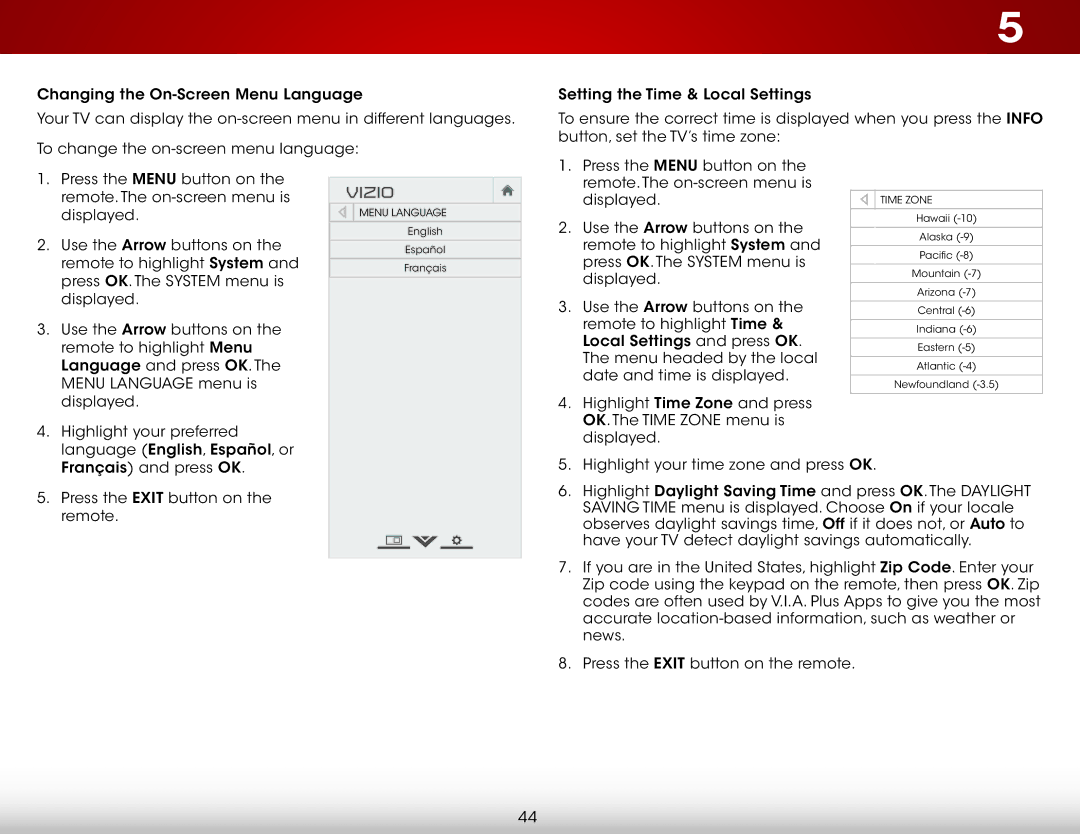 Vizio E700i-B3, E600i-B3 user manual Remote. The on-screen menu is Displayed 