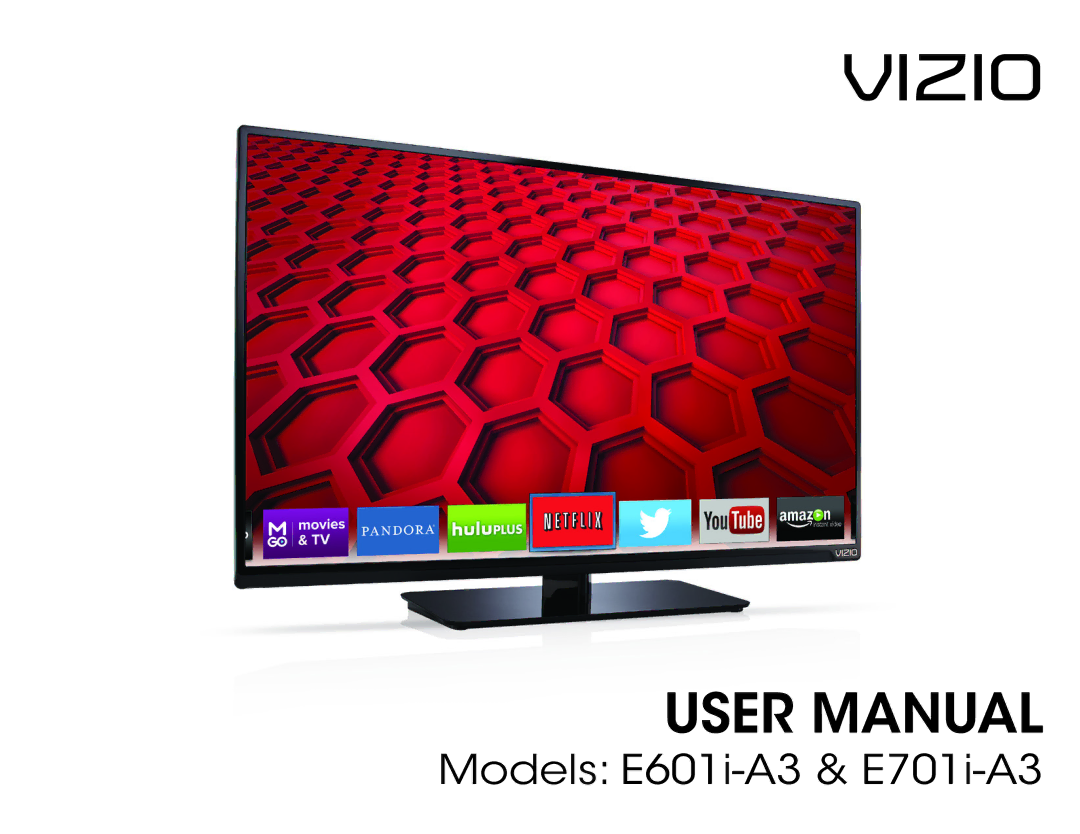 Vizio E601I-A3, E701i-A user manual Vizio 