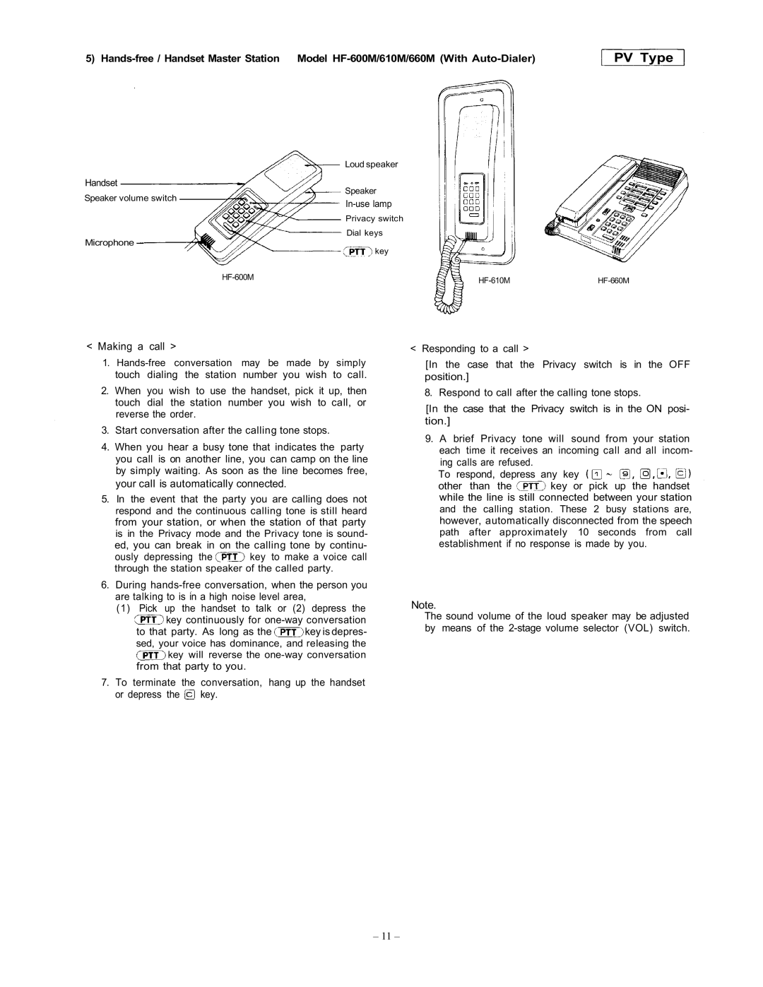 Vizio EXES-6000 CP-64 operating instructions Loud speaker 