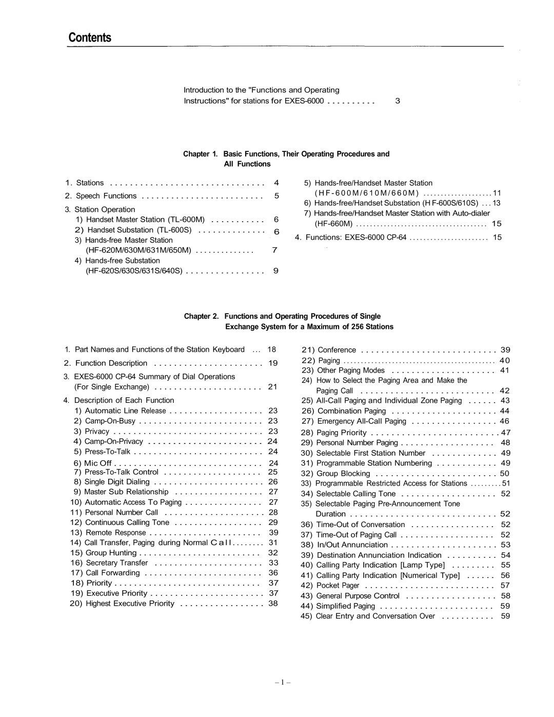 Vizio EXES-6000 CP-64 operating instructions Contents 