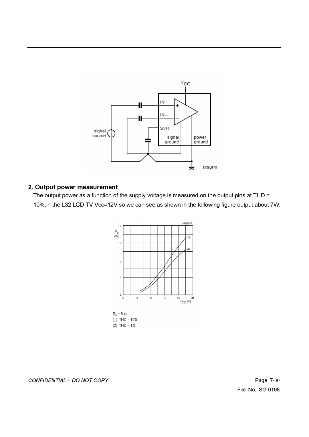 Vizio L42HDTV10A, GV42L HDTV service manual Output power measurement 