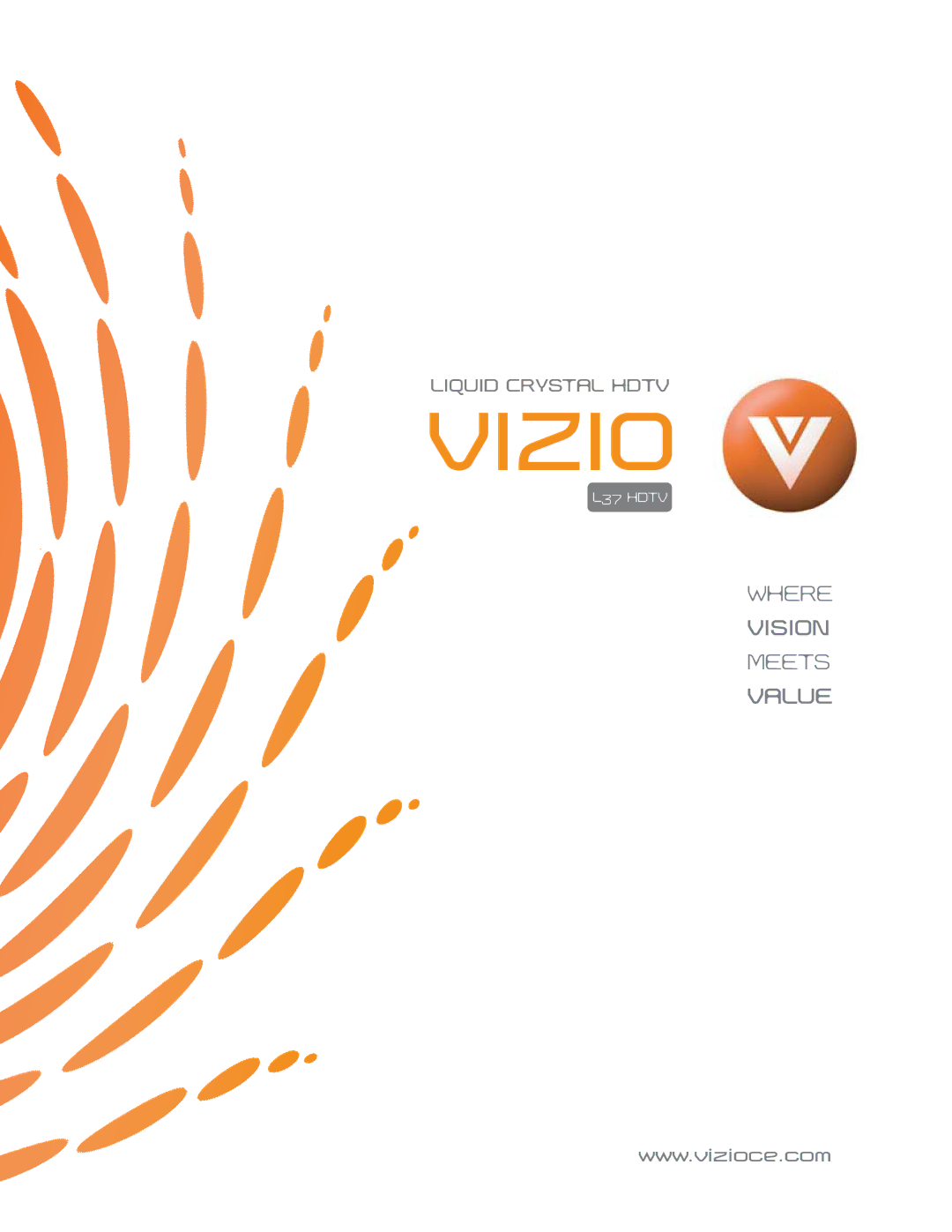 Vizio L37 manual Liquid Crystal Hdtv 