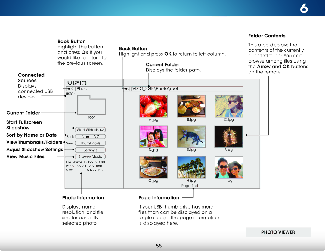 Vizio M321I-A2 user manual Photo Viewer 