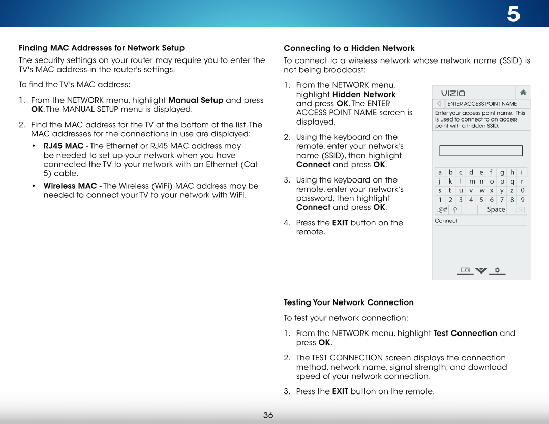 Vizio M322i-B1 user manual Highlight Hidden Network Press OK. The Enter 