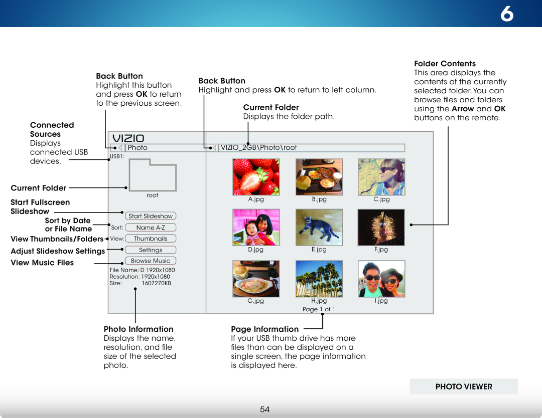 Vizio M322i-B1 user manual Photo Viewer 