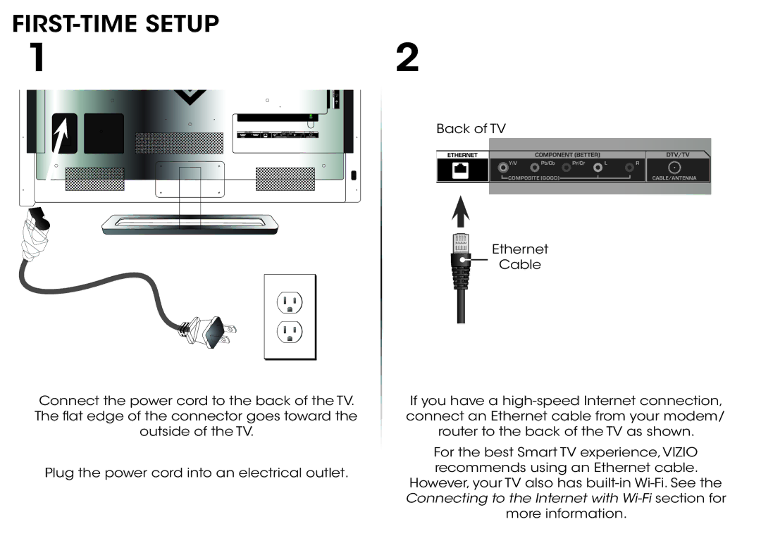 Vizio M322i-B1 quick start FIRST-TIME Setup 