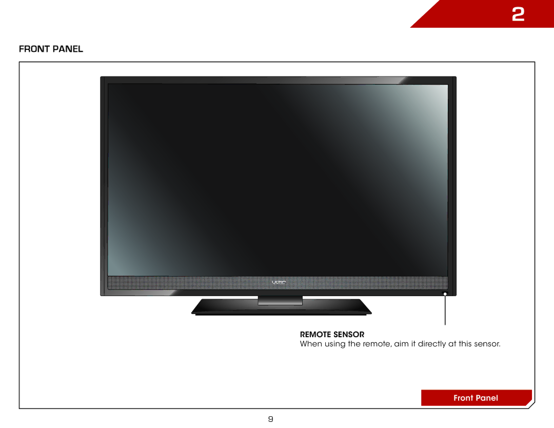 Vizio M3D550KD, M3D470KD warranty Front Panel 