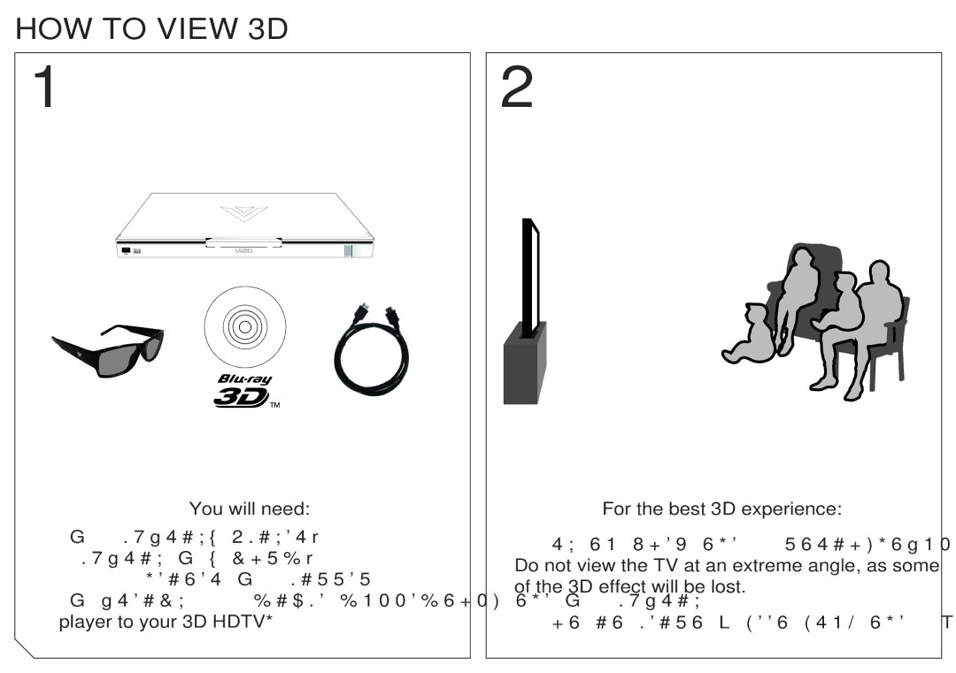 Vizio M3D650SV quick start HOW to View 3D 